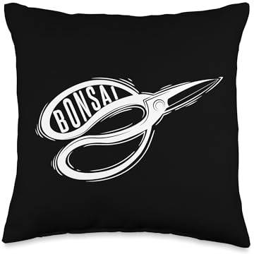 Bonsai Scissors Throw Pillow