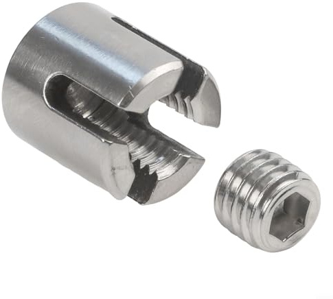 Abrazadera de cuerda de acero inoxidable con clip cruzado para cuerda de alambre de 2 mm a 8 mm, enrejado de pared, hardware para exteriores e interiores, agarre seguro de 90°, accesorio de