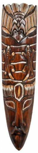 Maschera dipinta 50 cm, Legno di maschera in Bali, Maschera da parete