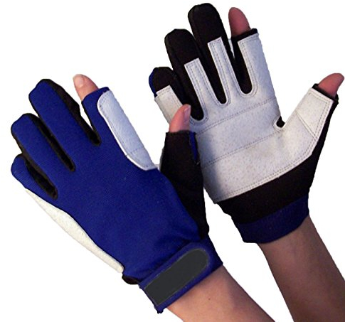 Navyline Damen Herren Segelhandschuhe Neopren 2 Finger frei warm, Größe:L