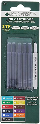 Monteverde L302BK Patronen, säurefrei Lamy Geeignet für Rechts-/Linkshänder schwarz