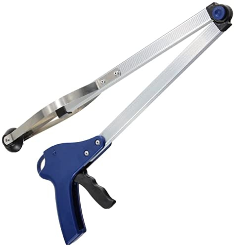 FamilyMall Handgreifer/Greifarm/Greifzange mit langem Arm, faltbar blau