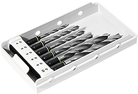 Festool Bohrerkassette DB WOOD CE SET TL 6x (mit Holzspiralbohrer Ø 4, 2x5, 6, 8, 10mm)