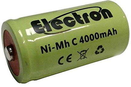 Batteria ricaricabile Ni-Mh NiMh C 1/2 mezza torcia 1,2V 4000mAh accumulatore 50x26mm pin