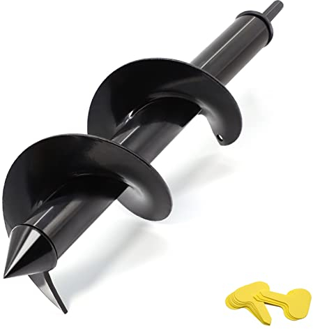 SYITCUN Foret hélicoïdal de Jardinage 8x30cm - pour perceuse sans Fil - avec Arbre Robuste - Idéal pour Installer des Plantes,Cultiver des oignons, de Pot de Fleurs et Creuser des Trous