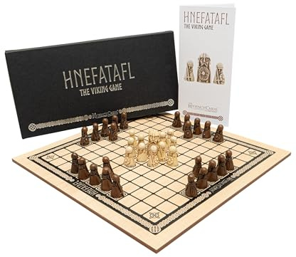 The Regency Chess Company - Juego de mesa vikingo Hnefatafl - Tabla de madera (Edición deluxe) - 2 jugadores - A partir de 15 años