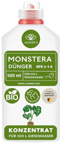 Bio Monstera Dünger 500 ML - Konzentrat Dünger für Monstera deliciosa & variegata - 100% Schnelldünger - Flüssigdünger für 100 Liter Gießwasser - Grünpflanzen-Dünger