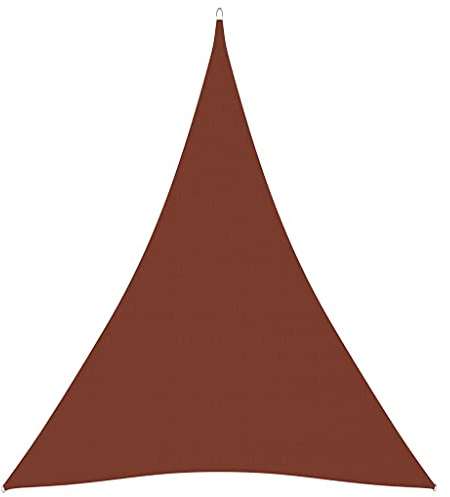 HOMIUSE Sonnensegel 4x5x5 m Segeltuch Sonnensegel Wasserdicht Strand Balkon Regenschutz Seilspannmarkise Dreieck Sonnenschutz Balkon Terracotta-Rot