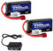 URGENEX 7.4V 2200mAh Lipo Battery 50C High Discharge Rate RC Batteries Deans T Plug with 1 to 2 USB Charger Fit for RC Car Truck, RC Airplane, FPV Drone, UAV Quadcopter and Helicopter