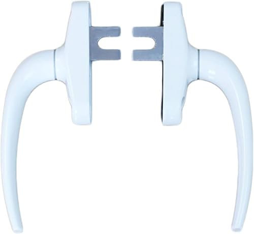 manillas de ventana manilla de cierre de ventana Un par de manijas for puertas y ventanas, en puertas y ventanas de aleación de aluminio con bloqueo Accesorios for ventanas en blanco y negro Manija de