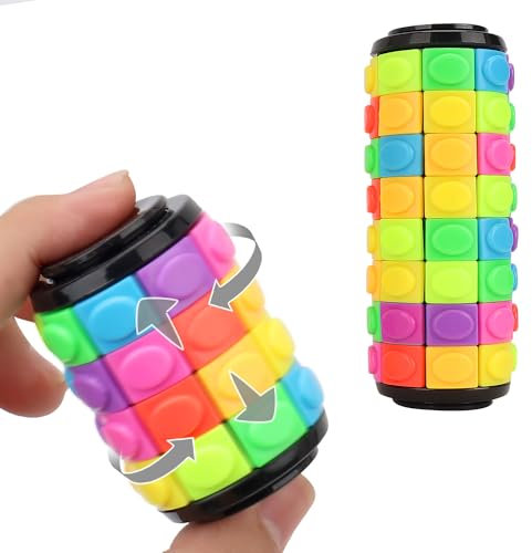 BananMelonBM Rotate and Slide Puzzle, Finger spinner puzzle, Fidget Toys, Decompression toy, 8 Colors,7 Layers, Educational Sensory Toy for Kids Adults (8 Colors X (4 Layers + 8 Layers))