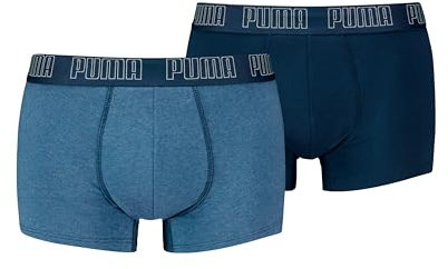 PUMA Boxer Trunk Boxershorts Herren Everyday Unterhose Pant Unterwäsche 2er Pack, Farbe:007 - Denim, Bekleidungsgröße:L, 007 - Denim, L