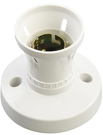 SUCHUANGUANG Support de Lampe de Plafond Blanc B22 Douille d'ampoule Convertisseur Adaptateur Base Raccord Résistance à Haute température pour Salles de Bains Plastique, Cuivre