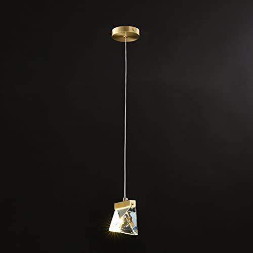 lámpara Colgante nórdica Simple lámpara led de una Sola Cabeza luminaria de suspensión de Cristal de Lujo Moderna lámpara Colgante de Isla de Bar Creativa cafetería Sala de Estar Dormitorio