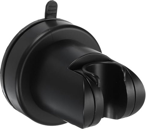 sourcing map Shower Head Holder, Suction Cup Shower Head Holder, Handheld Removable Showerhead and Wall Mounted Suction Bracket (Round, Black)