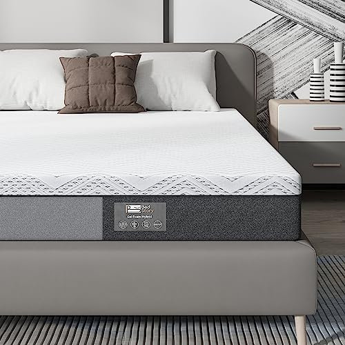 BedStory Matratze 140x200CM Bambus-Gel-Schaum, Höhe 16CM, H3&H4 Härtegrad mit Komfortunterstützung, atmungsaktive & abnehmbare Stoffauflage Matratze (140x200x16cm)