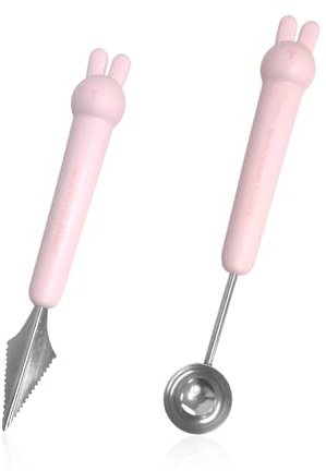 RELKLYU 2 Pezzi Strumenti di Frutta, Paletta del Gelato, Utensili da Cucina in Acciaio Inossidabile, Accessori di Cottura.