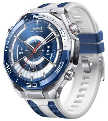 Huawei Reloj Inteligente Watch Ultimate 2, GPS, Caja de Metal líquido a Base de circonio, Reloj de Buceo de 150 Metros, comunicación subacuática basada en Sonar, Monitor de Salud preciso, Llamadas