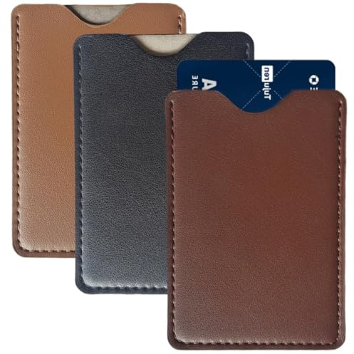 JYNVO 3 Custodie Porta Carte di Credito in Pelle Blocco RFID, Protezione Anti-Frode, Elegante, Portacarte per Uomini & Donne Regalo