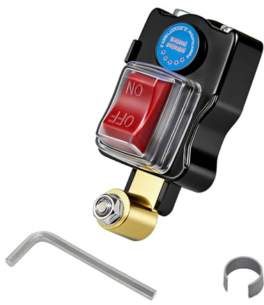 Interruttore di interruzione dell'alimentazione della batteria dell'auto, interruttore di disconnessione regolabile in rame puro, trasmissione stabile, alta conduttività (Interruttore a pedale)