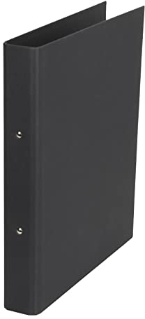 BIGSO RINGO Ringbuch A4 – Aufbewahrungsbox mit 2 Ringen – Schreibtischablage für Dokumente, Klarsichthüllen & Trennblätter – Ringhefter aus Faserplatte und Papier – dunkelgrau