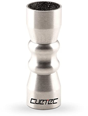 Cuetec 3-in-1 Bowtie Cue Tip Tool with Scuffer, Shaper, Pool Aerator, Silver- Portable Aluminum Snooker Tip - Premium Billiard and Pool Accessories