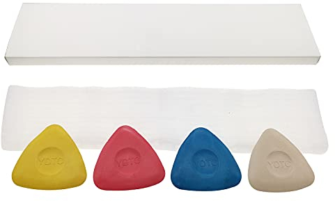 Schneiderkreide,4 Pcs Nähkreide Stoffkreide Dreieckskreide Schneider Kreide Farbige Stoff Marker Schneider zum Schneiden Nähen Quilten Basteln