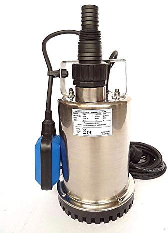 CHM GmbH® Flachsaugpumpe Edelstahl 400 Watt Kellerpumpe, Tauchpumpe, Poolpumpe