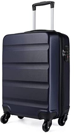 Kono, Set di 3 valigie rigide, leggere, adatte per bagaglio a mano, con 4 ruote girevoli e chiusura a combinazione, Marina Militare, M(66cm 63L)