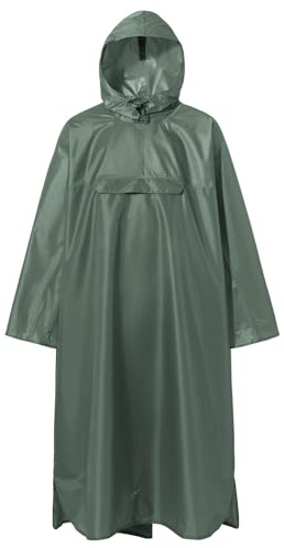 VAUDE Hiking Backpack Poncho II, wasserdicht und atmungsaktiv, kann über Rucksack gezogen werden, agave, L-XL