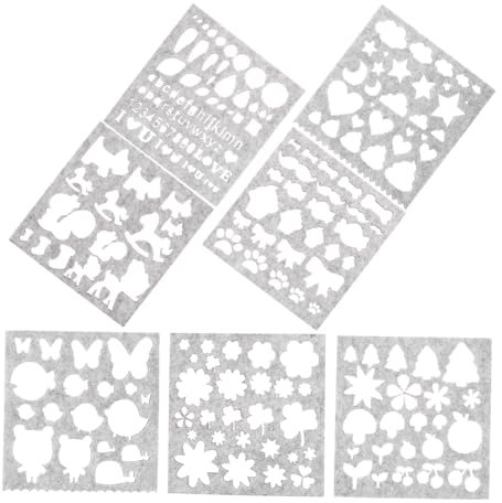 TEHAUX 7 Hojas Molde De Fieltro De Lana Para Fieltrar Kit De Plantillas Para Fieltrar Lana Herramienta De Modelado De Fieltro Para Diy Plantillas Casa