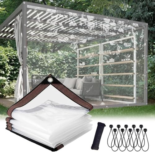 Lona Transparente Impermeable, Resistente, Transparente, Para Acampar Al Aire Libre, Lona De Plástico, Lona Para Suelo, Cubierta Para Cenador Clear,2x7m