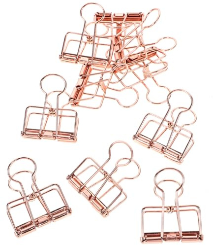 NUOBESTY Pinces à Documents pour Organiser Fichiers et Cartes de Visite 10 Pièces en Alliage Clips de Fixation Pratiques et Légers pour Bureau et Maison