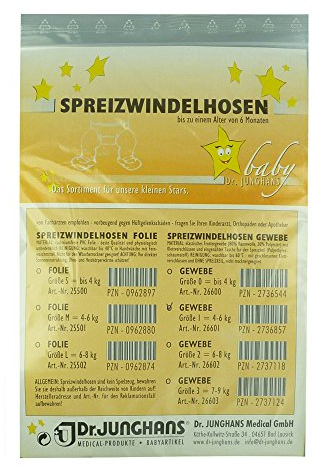 Dr. Junghans Medical 26601 Spreizhöschen Gewebe für Säuglinge, weiß