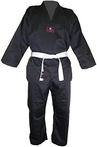 Budodrake Taekwondo Anzug Black/komplett schwarz (190)