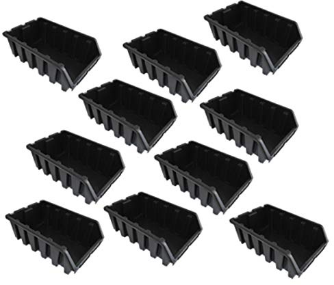 10x Gr.5 Schwarz Sichtlagerkasten Lagersichtkasten Stapelkisten Werkzeugwand Regalbox Lager Lagerkiste Stapelboxen Lagerbehälter Aufbewahrungsboxen Box Sichtlagerbox Werkstatt Sortimentskasten Lagerboxen Kunststoff