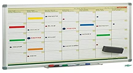 Faibo PLM - Pizarra de planificación mensual, 60 x 90 cm
