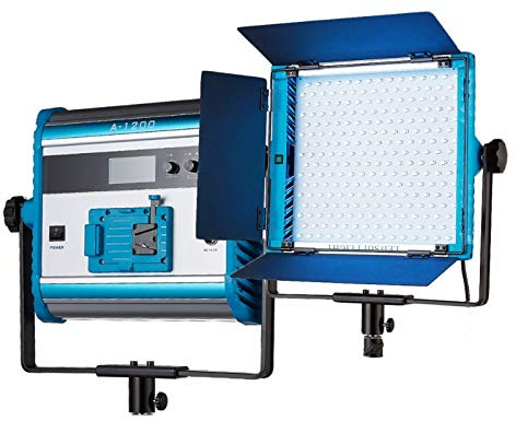 Yidoblo Bi Color LED Soft Video Light Panel 3200K-5500K Dimmable by DMX/Phone App/Remote Controller with Barndoor/Carrying Bag,95RA+ Continuous Lighting for Photo Studio Video Film