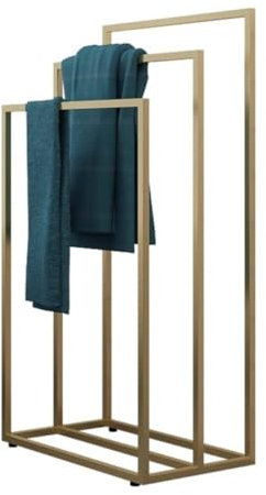 Portasciugamani Porta asciugamani Stand Portasciugamani autoportante in ferro Portasciugamani autoportante 3 livelli Portasciugamani per bagno Moderno portasciugamani Porta asciugamani Mensola per