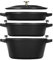 STAUB La Cocotte Kochtopfset, 3-tlg rund Gusseisen Schwarz