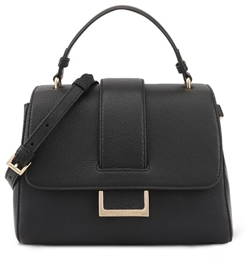 PAUL COSTELLOE ALAFIA - Borsa multiuso in vera pelle di medie dimensioni, con tracolla regolabile, a tracolla e multiway, disponibile in 4 colori eleganti, Nero corvino, One Size