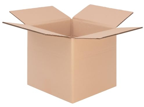 Förpackning vikbara kartonger 300 x 300 x 300 mm höjdvariabel brun (innermått 295 x 295 x 285 mm) KK 41 2-vågig stor fraktkartong DHL-paket DPD GLS Hermes paket stabila kartonger (50 stycken)