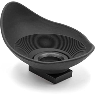 vhbw Augenmuschel Sucher kompatibel mit Nikon F50, D750, F55, D90, D80 Kamera Spiegelreflexkamera DSLR Okular - Schwarz, 360° drehbar, Tropfenform