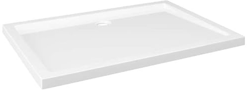 Plato de ducha ABS rectangular blanco 70 x 100 cm – Plato de ducha de alta calidad de ABS y reforzado con fibra de vidrio para cabinas de ducha y puertas – duradero, fácil de limpiar e ideal para