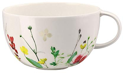 Rosenthal Brillance Fleurs Sauvages Taza de Té o Cappuccino, Porcelana De Hueso, Multicolor, 1 Unidad (Paquete de 1)