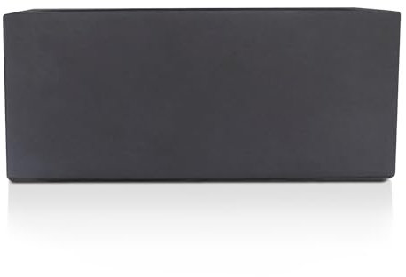 IDEALIST 40cm Planter | Dark Grey Reinforced Stone Outdoor Window Box | Indoor Windowsill Planter | Garden Planters with Drainage Holes L40 W17 H17.5 cm, 7 litres