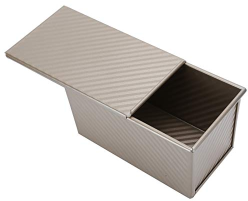 Backform mit Deckel, Toastbrotform Brotbackform Kohlenstoffstahl Brot Kuchen Backen Rechteck Laib Pan Nonstick Desserts Maker Wellpappe Backformen Werkzeuge Gold Brotkastenform Einweihungsgeschenk