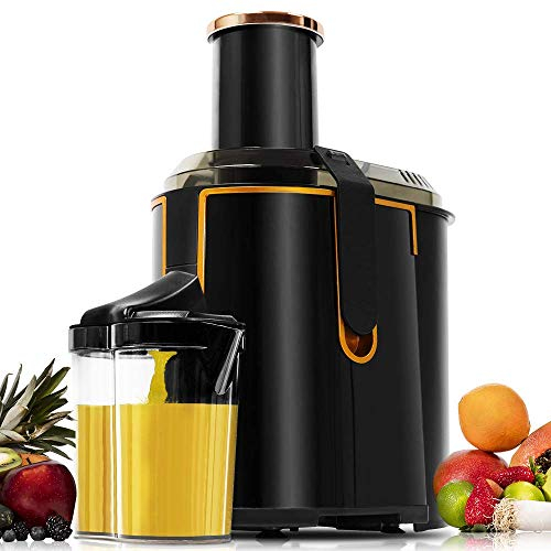 Cecotec ExtremeTitanium 19000 XXL Frullatore frutta e verdura con 19000 giri/min, 1300 W, canale di ingresso 75 mm, disco in titanio, 2 velocità e senza BPA, nero