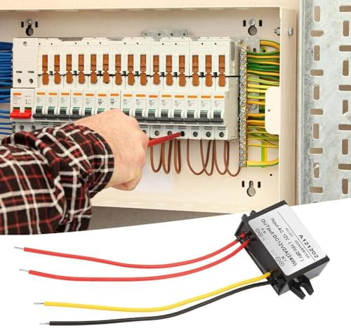 Nedladdningsmodul AC 10-28 V till DC 12 V, AC-DC nedladdningsmodul strömspänningsregulator (2A)