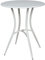 BURI Metalltisch Scandi weiß antik rund 59x72cm Balkontisch Gartentisch Terrasse